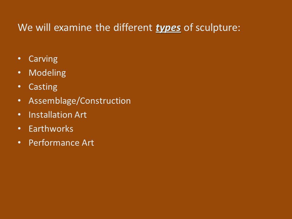 Types of sculpture deals